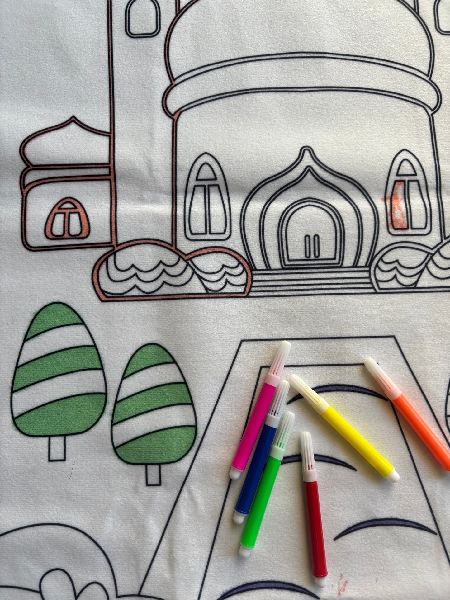 Coloreable y lavable |Alfombra de Rezo صلاة Infantil |