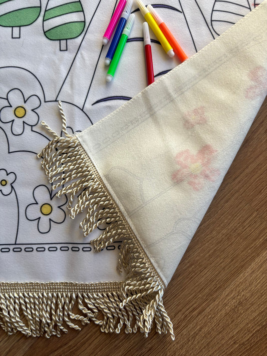 Colorable and Washable Children's Prayer Rug | Includes Free Pens |