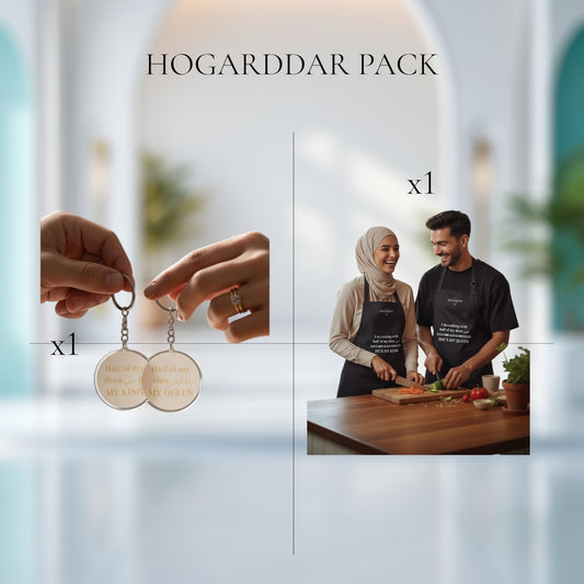 PACK DESCUENTO PAREJA | Llaveros y delantales |