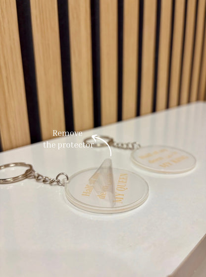 Llaveros para matrimonio | Half of my deen is my KING & QUEEN